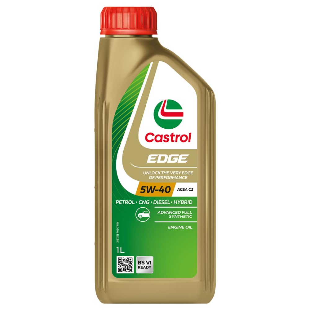 Castrol EDGE 5W-40 Advanced Full Synthetic Engine Oil | Power Boost Technology | 30% Improved Performance | For Petrol, Diesel, CNG & Hybrid Cars