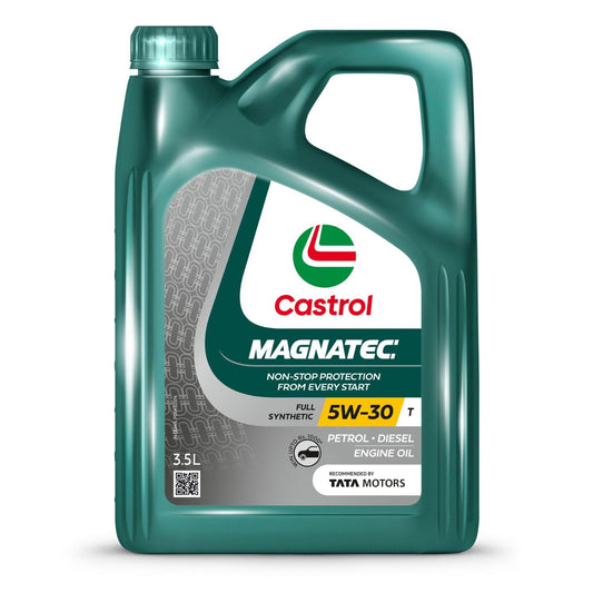 Castrol MAGNATEC 5W-30 T - Engine Oil (3.5L Pack) - Recommended by Tata Motors, Full Synthetic, ACEA A5/B5 for Petrol and Diesel Cars