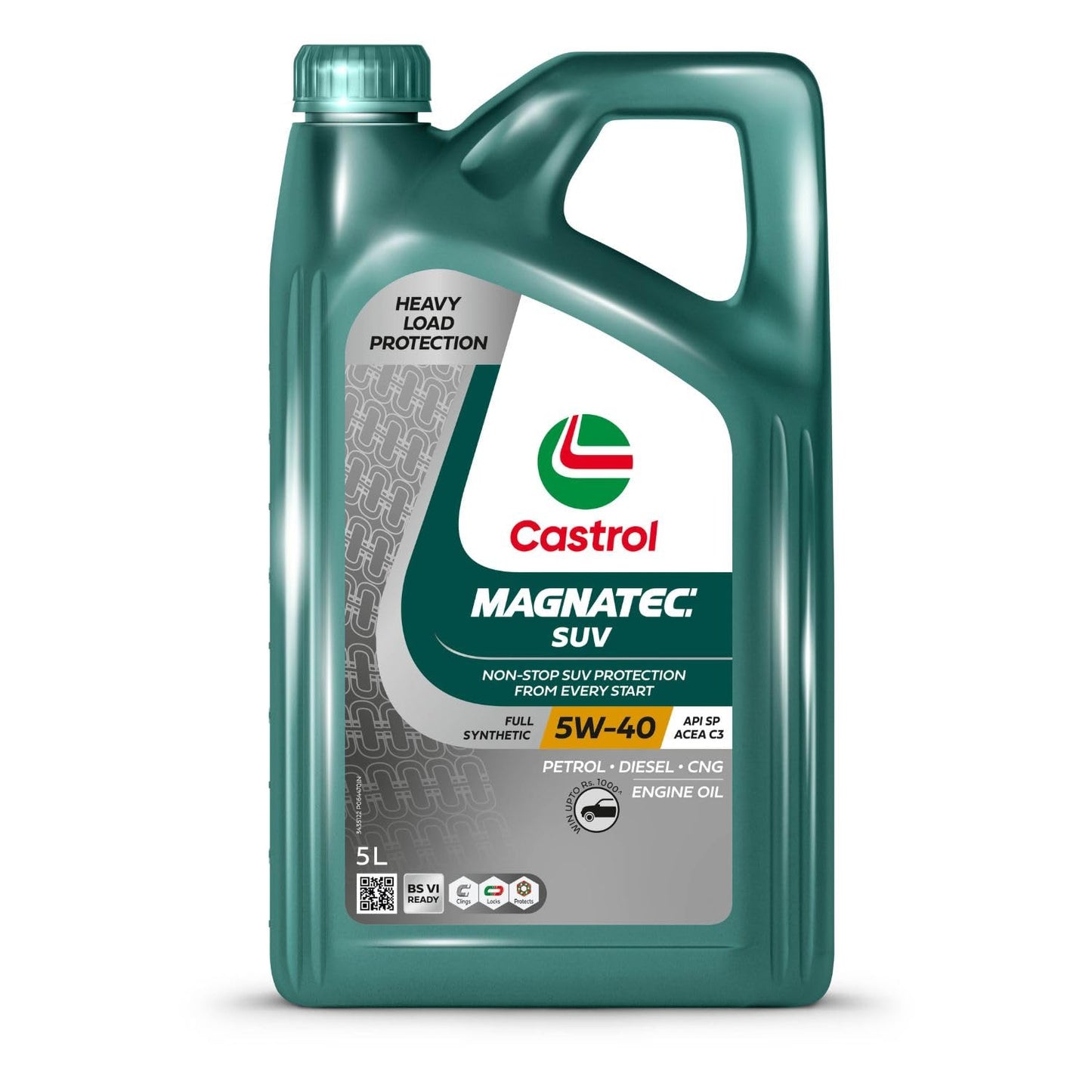 Castrol MAGNATEC SUV 5W-40 API S40 ACEA C3 Full Synthetic Engine Oil for Petrol, CNG and Diesel SUV