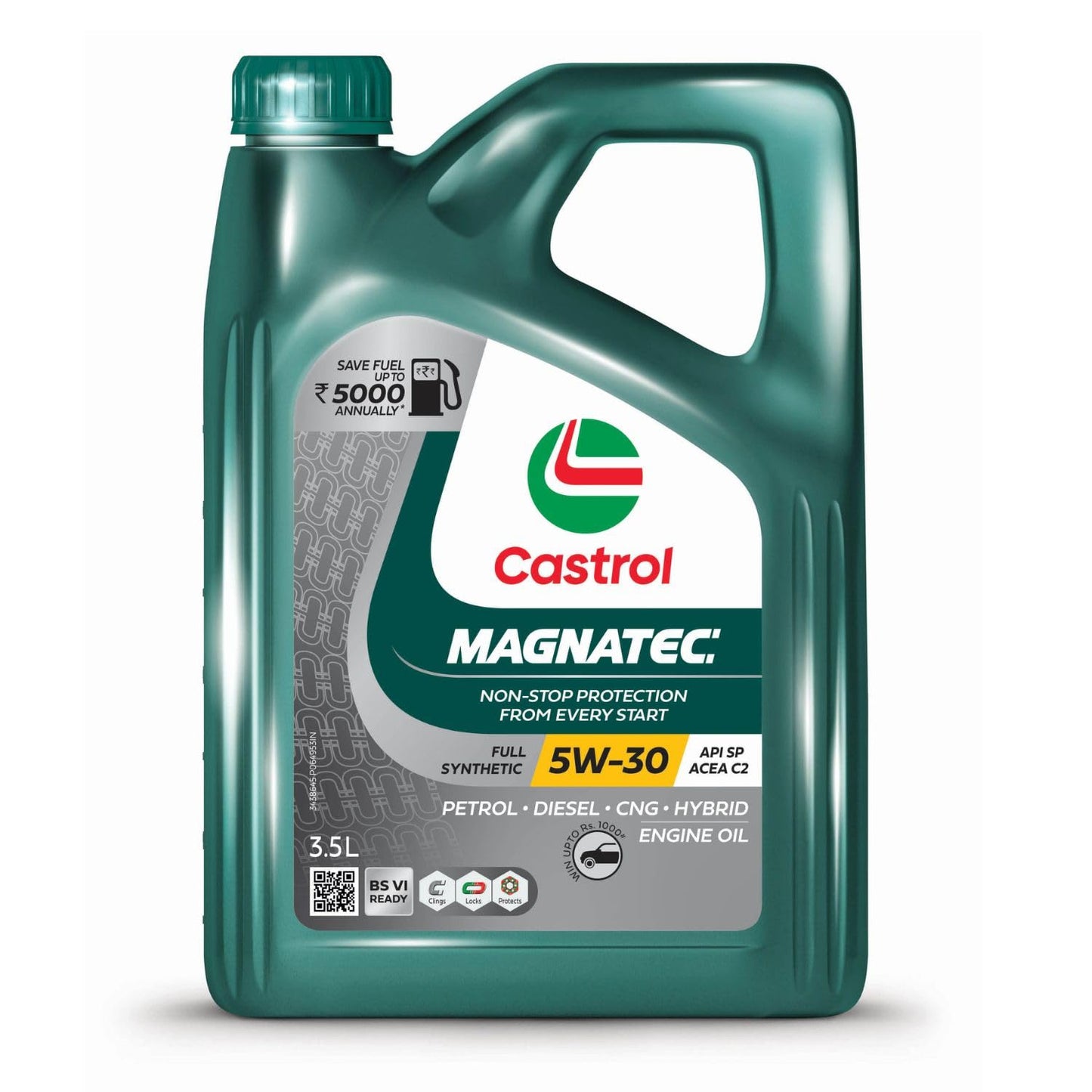 Castrol MAGNATEC 5W-30 ACEA C2 API SP Full Synthetic Engine Oil – Ideal for Petrol, CNG, Hybrid, and Diesel Vehicles