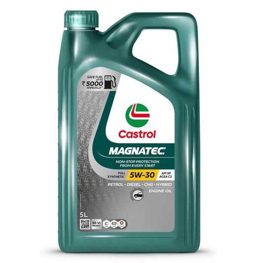 Castrol MAGNATEC 5W-30 ACEA C2 API SP Full Synthetic Engine Oil – Ideal for Petrol, CNG, Hybrid, and Diesel Vehicles