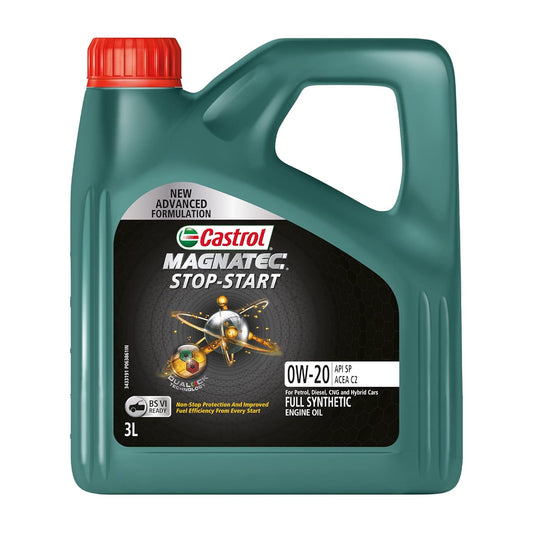 Castrol MAGNATEC 0W-20 - Engine Oil - Full Synthetic, BS6 Ready, API SP, ACEA C2, Dualock Technology for Petrol/CNG, Hybrid and Diesel Cars