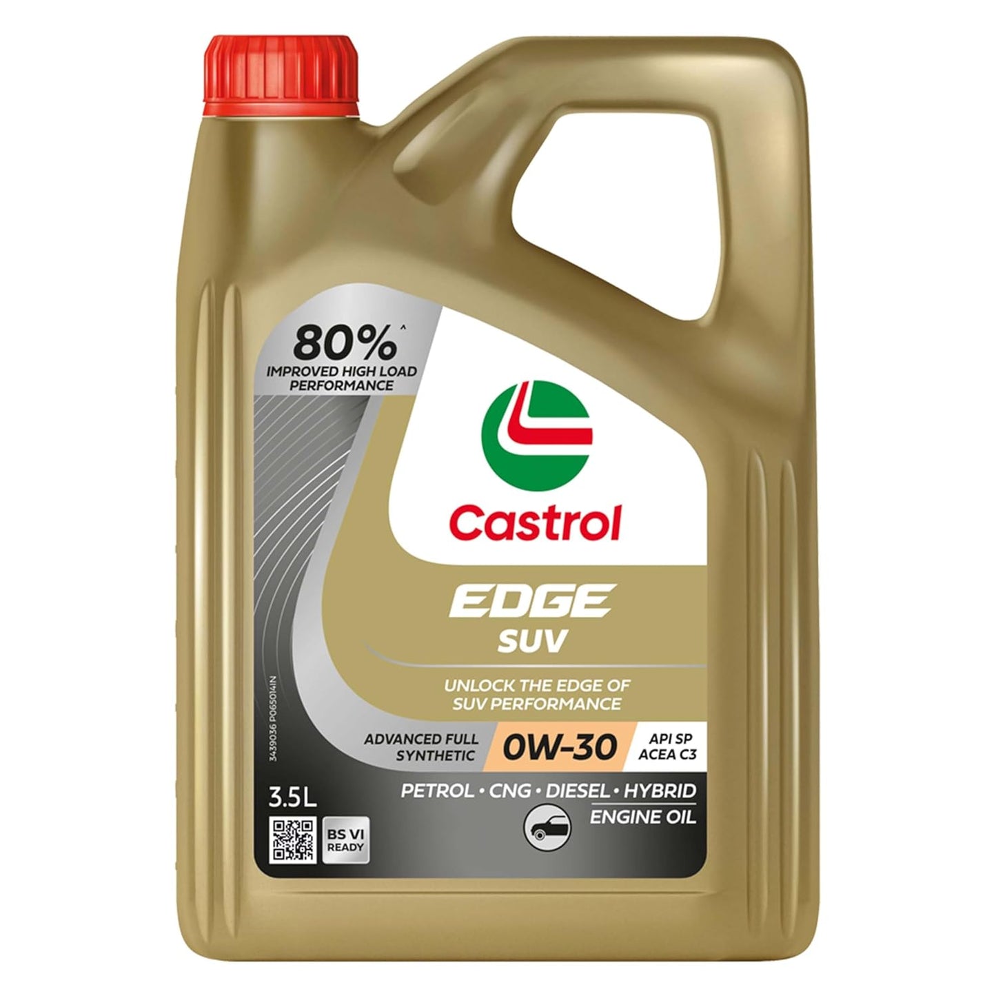 Castrol EDGE SUV 0W-30 Advanced Full Synthetic Engine Oil | Power Boost Technology | G80% Improved Performance| For Petrol, Diesel, CNG & Hybrid Cars