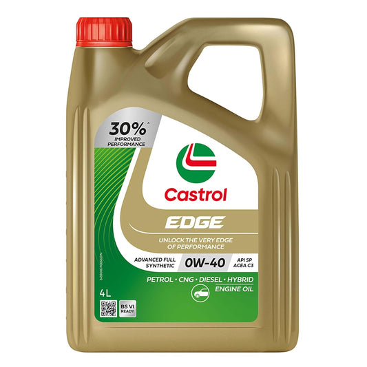 Castrol EDGE 0W-40 Advanced Full Synthetic Engine Oil | Power Boost Technology | 30% Improved Performance | For Petrol, Diesel, CNG & Hybrid Cars