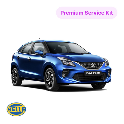 Hella Service Kit for Baleno BS6 2021 Petrol – Fully Synthetic Engine Oil, Oil Filter, AC Filter & Air Filter