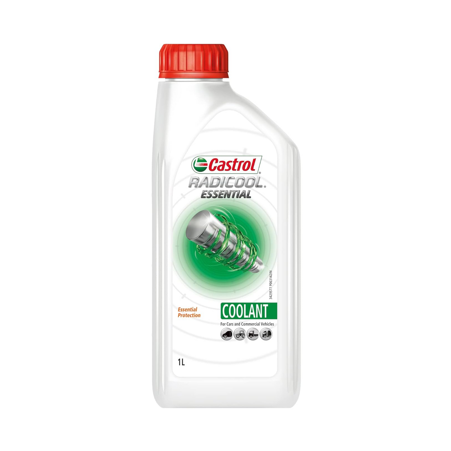 Castrol Radicool Essential Engine Coolant - 1L High-Performance Corrosion Protection for Petrol & Diesel Vehicles