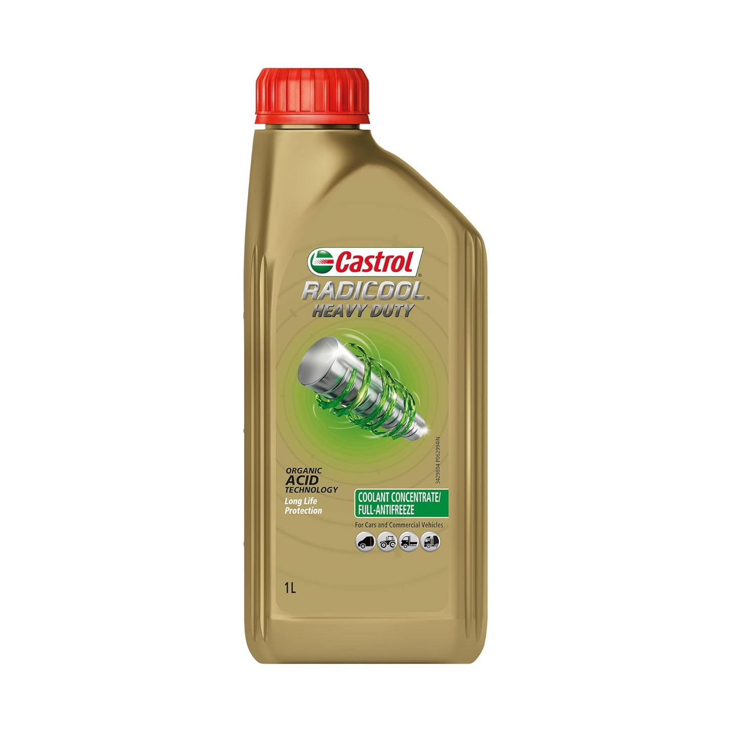 Castrol Radicool Heavy Duty Coolant - 1L Advanced Engine Protection for Diesel & Petrol Vehicles