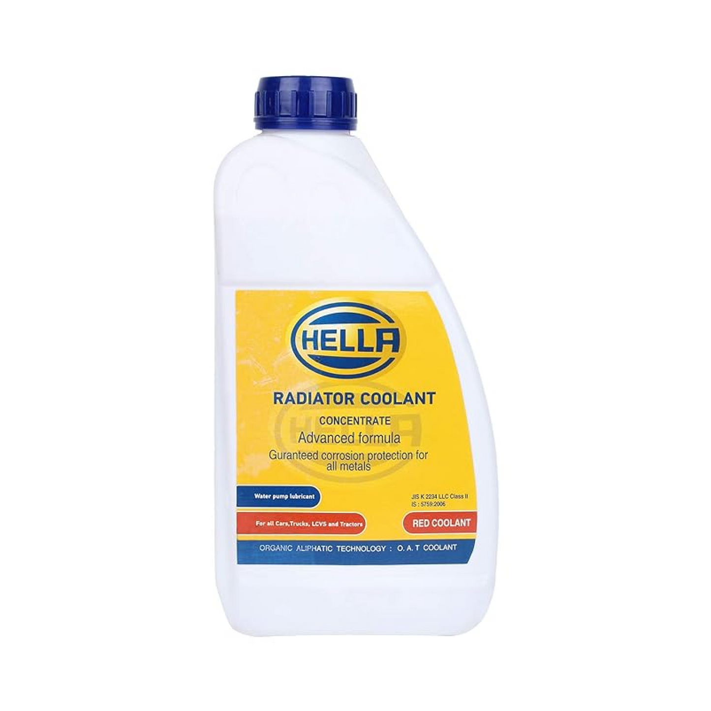 Hella Radiator Coolant Concentrate - 1L Advanced OAT Formula for Engine & Radiator Protection