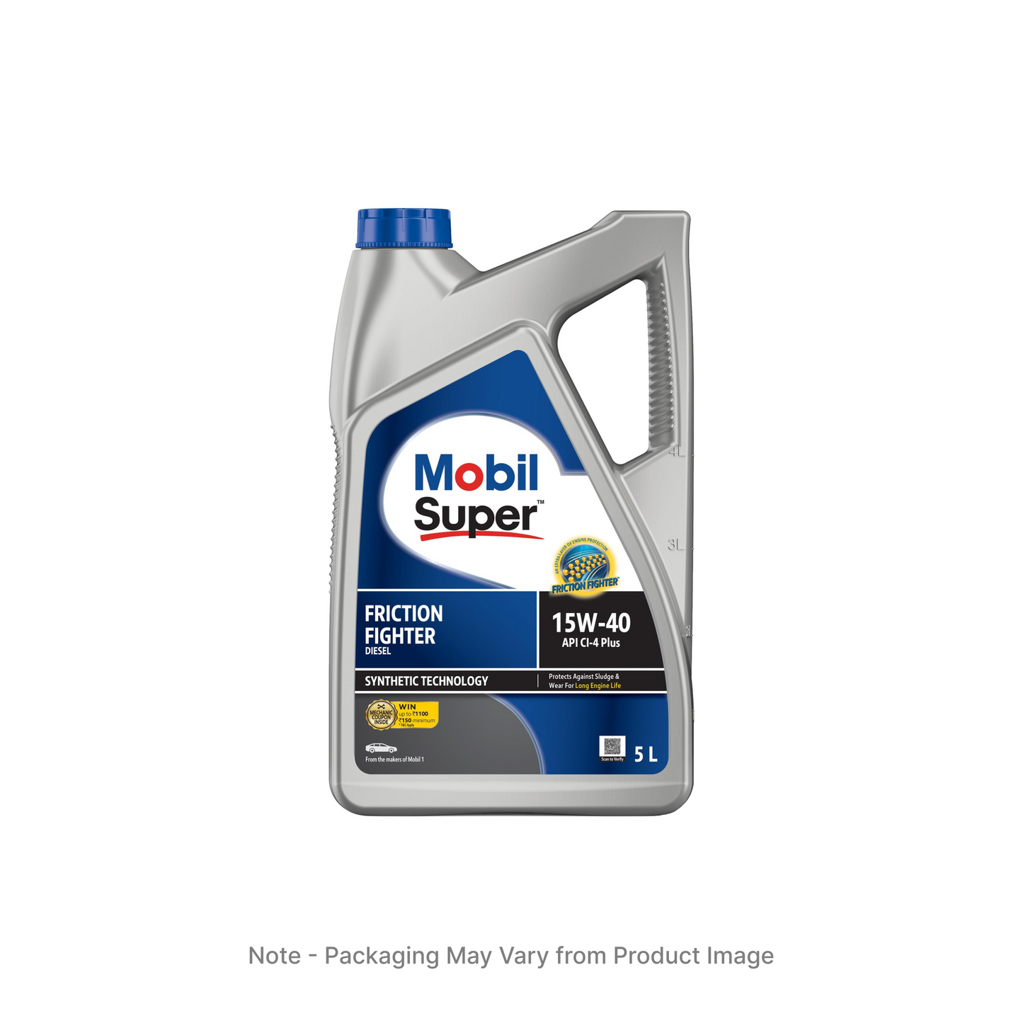 Mobil Super Friction Fighter Diesel 15W-40 API SL Synthetic Engine Oil – Enhanced Wear Protection