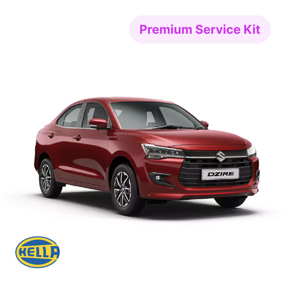 Hella Service Kit for Maruti Swift Dzire Petrol – Fully Synthetic Engine Oil, Oil Filter, AC Filter & Air Filter