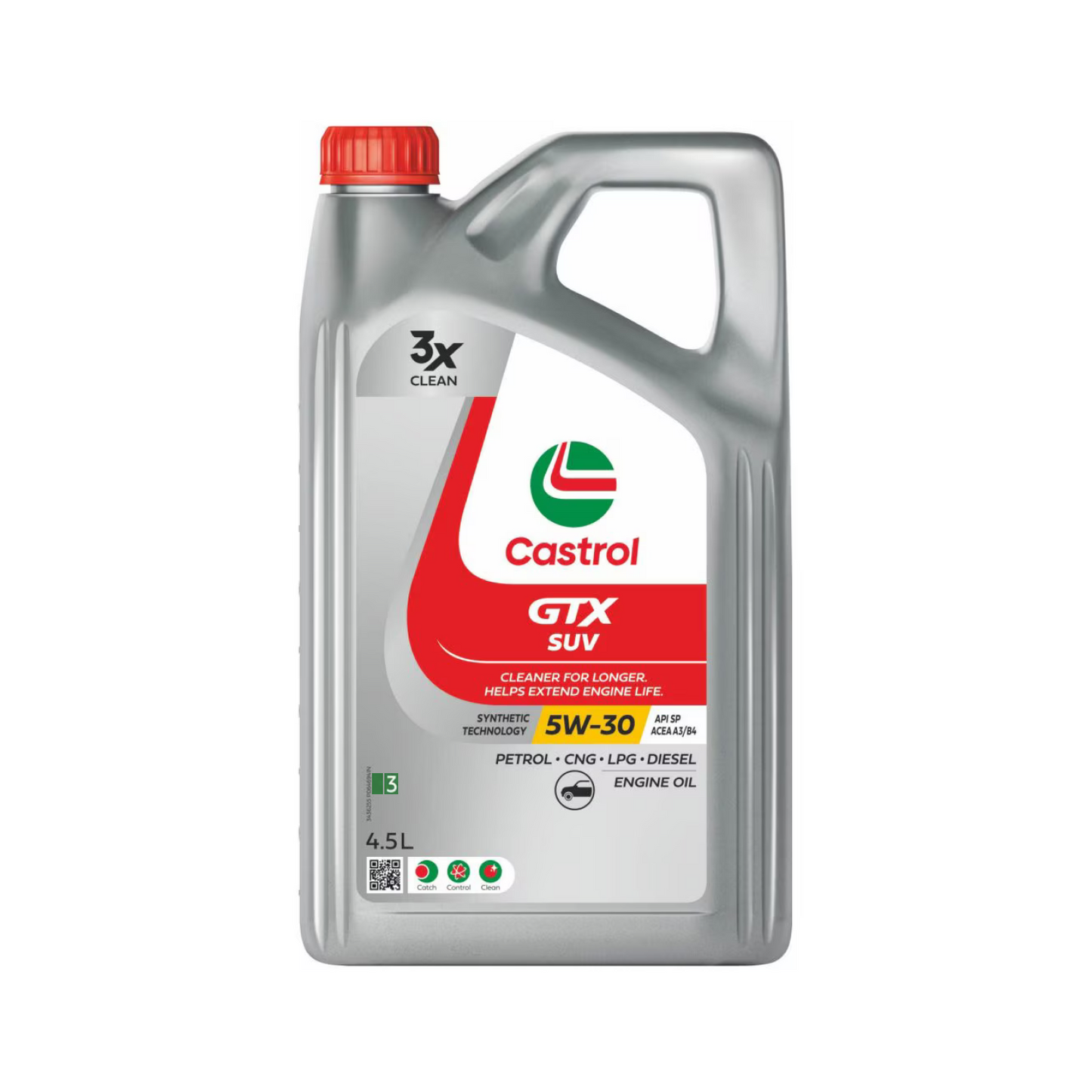 Castrol GTX SUV 5W-30 Synthetic Blend Engine Oil – API SL, ACEA A3/B4 for Enhanced SUV Protection